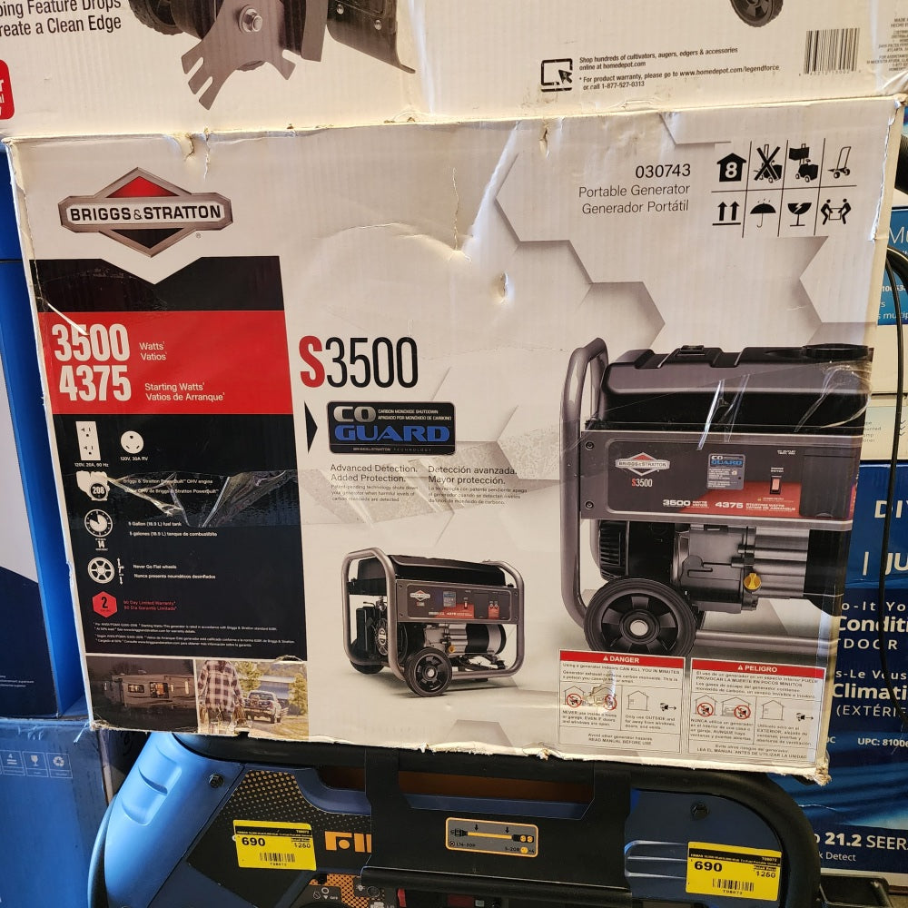 3500 Watt Recoil Start Gasoline Powered Portable Generate 3500 Watt Recoil Start Gasoline Powered Portable Generate